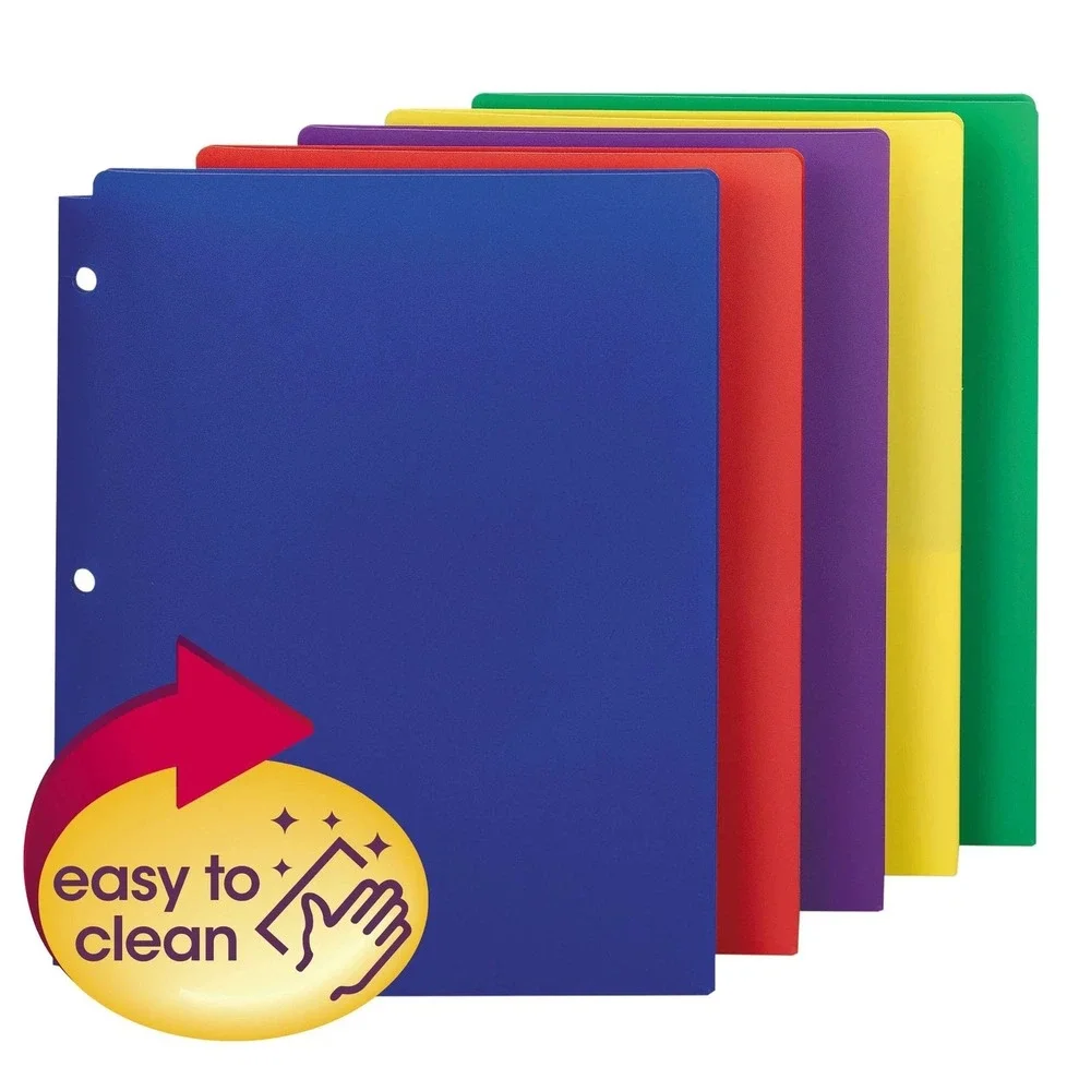 Smead Poly Snap-In 2 Pocket Folders Pk 10 Binder Organization Color Coding